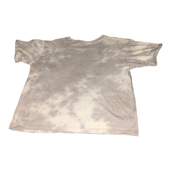 Women's Rebel Sugar White/Grey Marble Die Crop Tshirt Skeleton/Moon Graphics SM - Picture 2 of 4